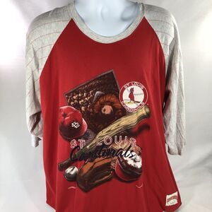 VINTAGE ST LOUIS CARDINALS NUTMEG BASEBALL SHIRT MENS XL RELAXED FIT USA MADE